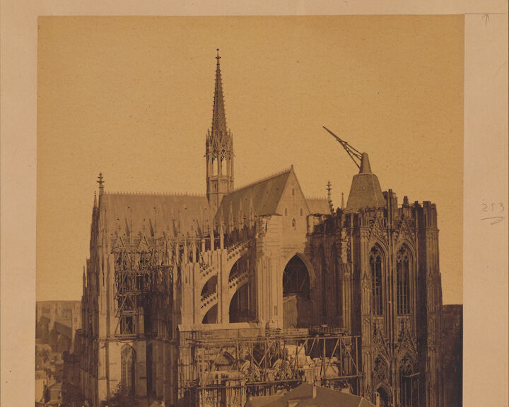  Ansicht des unvollendeten Domes von Nordwesten, Gebr. Schönscheid, 1862 © Hohe Domkirche Köln, Dombauhütte