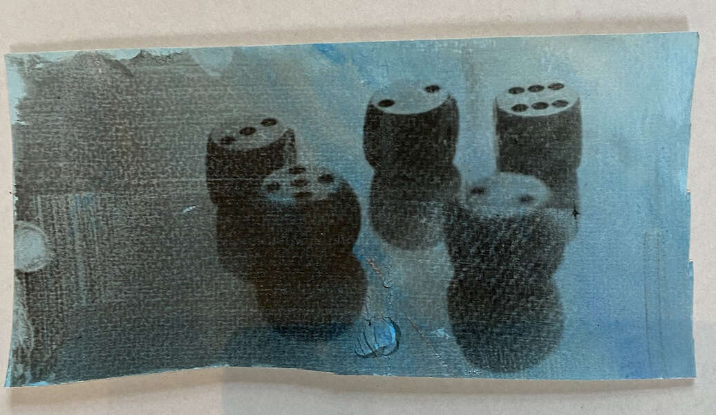  Würfel Fine Art Print von analog Photo auf Bütten