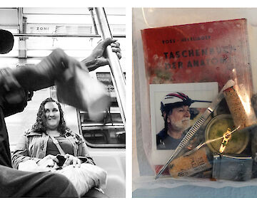  vlnr: „Please“, SW-Foto, Baryt, 50x50 cm /  „Peter - Der Pathologe“, Feuchte Kammer 248, 24x30 cm vlnr: © Karl-Heinz Krauskopf / © Wilfred H.G. Neuse