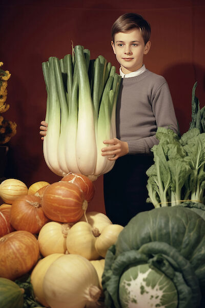 © Bruce Eesly. Peter Trimmel wins first prize for his UHY fennel at the Kooma Giants Show in Limburg, 1956. Bruce Eesly, aus der Serie New Farmer, 2023. © Bruce Eesly